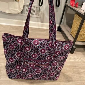 Vera Bradley large tote bag in purple paisley
